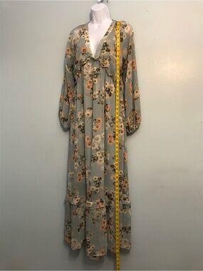 FORE Floral Maxi Dress in Sage Green
